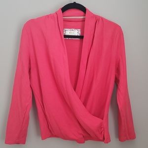 Pink Vneck Blouse from Anthro